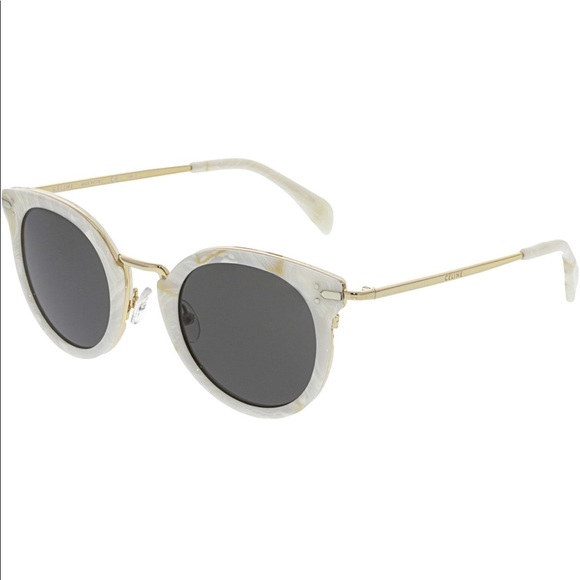 Celine Accessories - BRAND NEW Céline Sunglasses - Gold and White